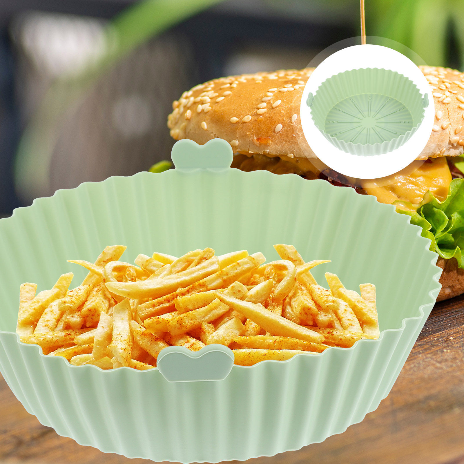 حصيرة سيليكون للاستخدام المنزل - مراجعة Air Fryer Silicone Pot Liner وسعره