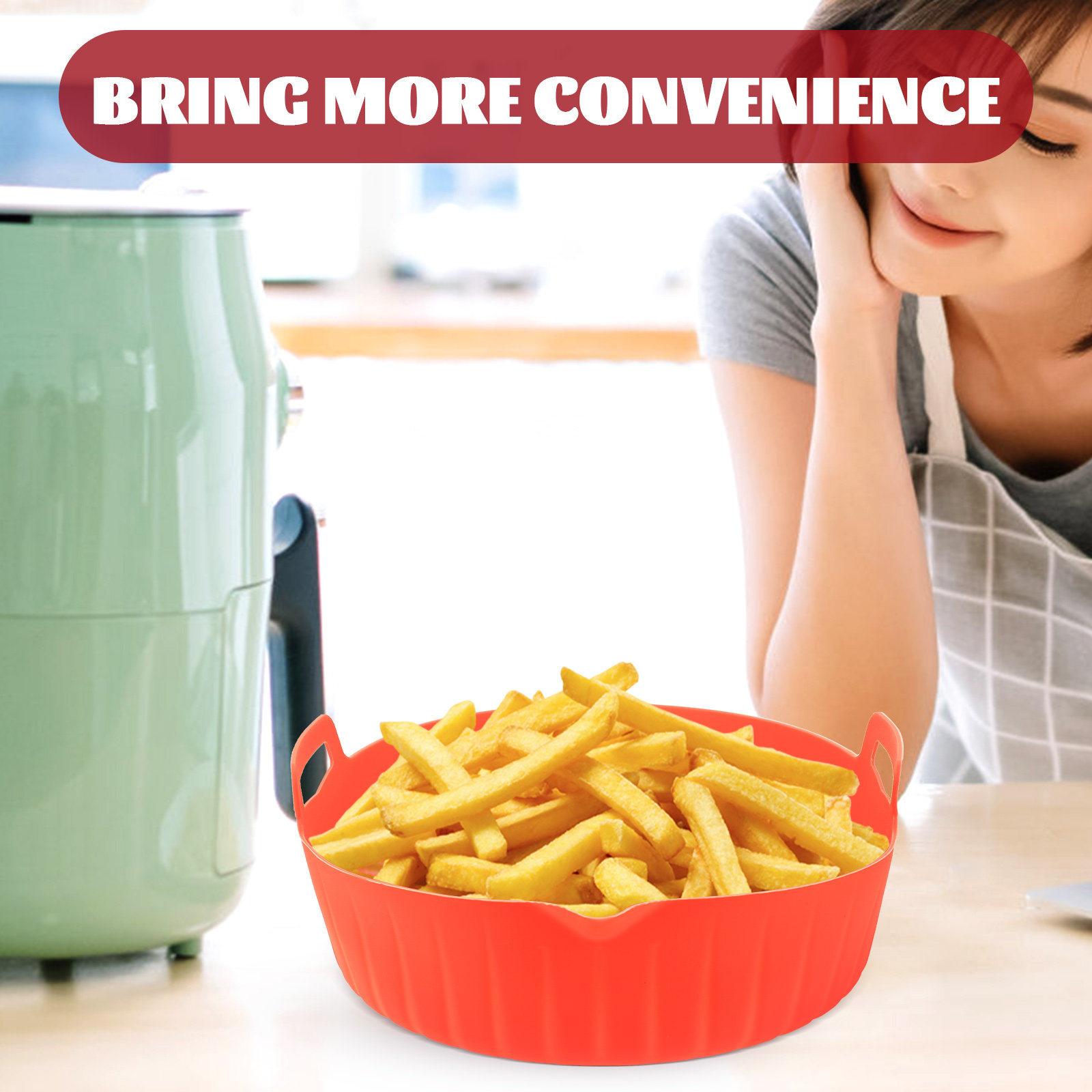 وعاء سيليكون دائري مقاوم للالت - مراجعة Air Fryer Silicone Pot Liner وسعره