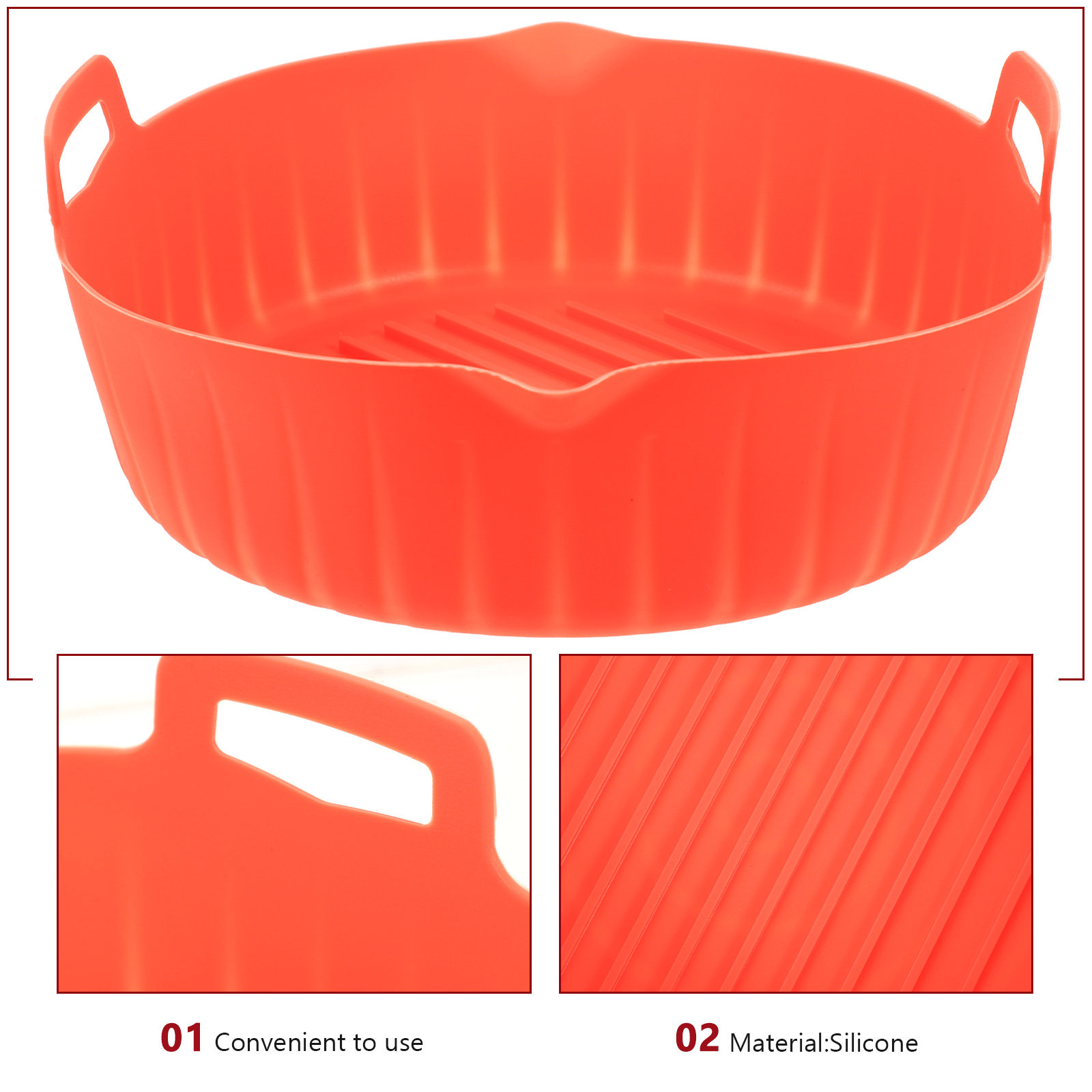 وعاء سيليكون دائري مقاوم للالت - مراجعة Air Fryer Silicone Pot Liner وسعره